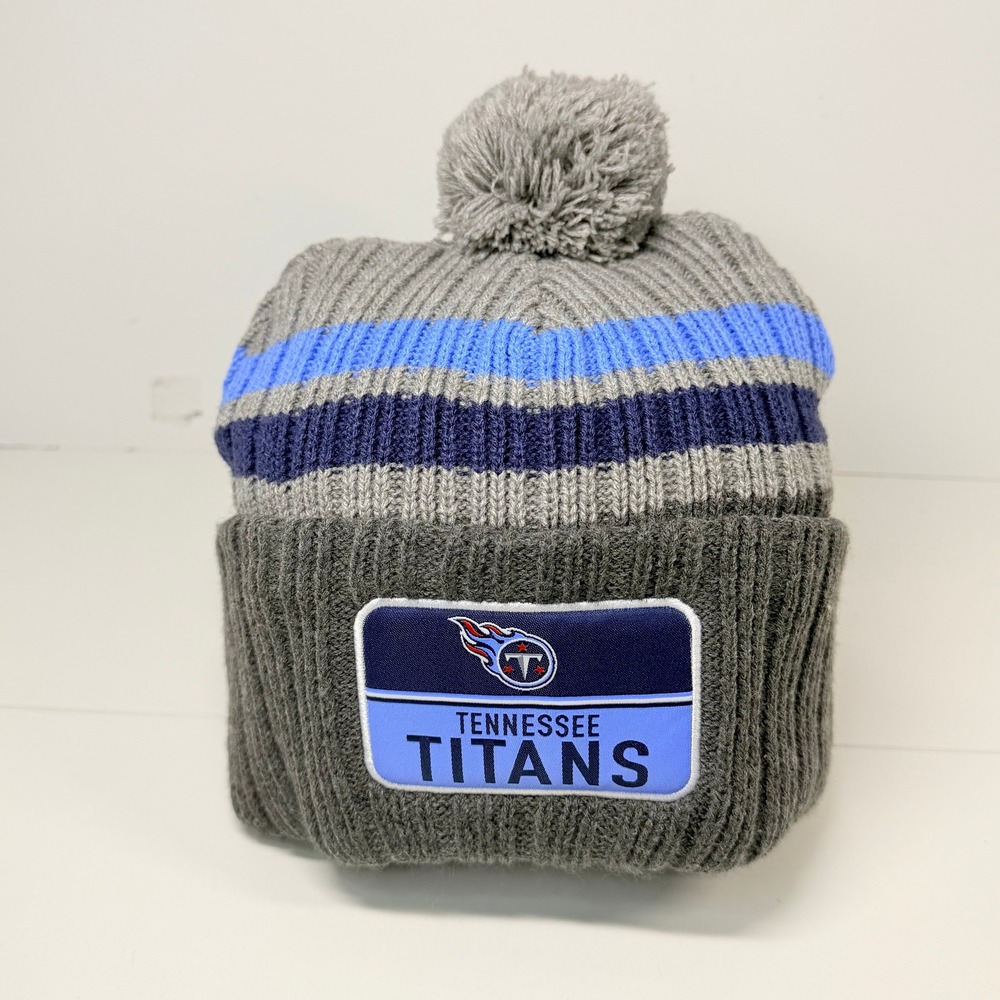 NFL Tennessee Titans 47 Brand Beanie Hat Unisex OSFA Dark Gray Pom Pom Knit